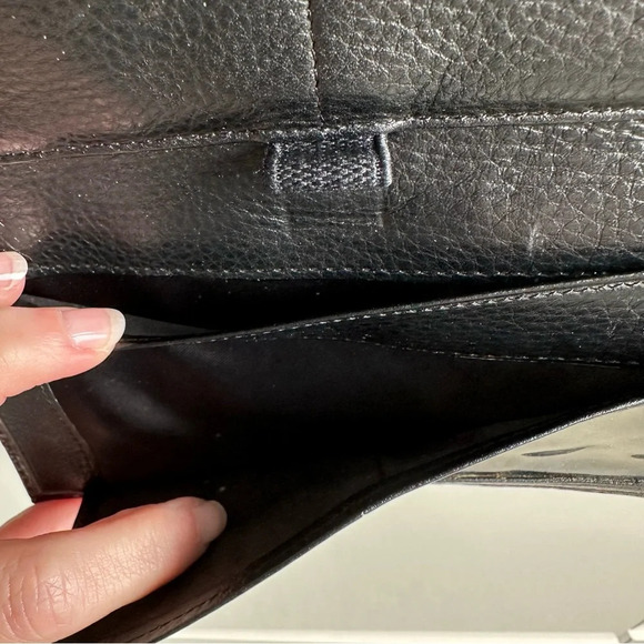 Brighton Leather WOC Black Faux Crocodile Cross Body Adjustable Strap Pockets - Picture 10 of 14